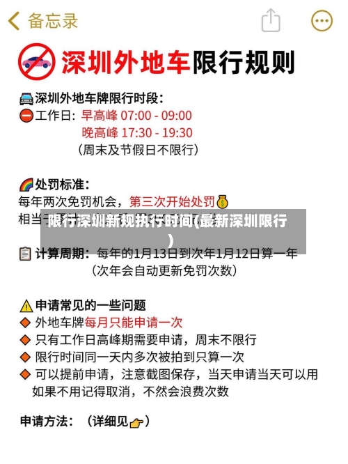 限行深圳新规执行时间(最新深圳限行)