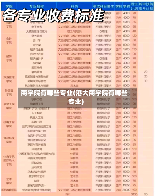 商学院有哪些专业(港大商学院有哪些专业)-第2张图片