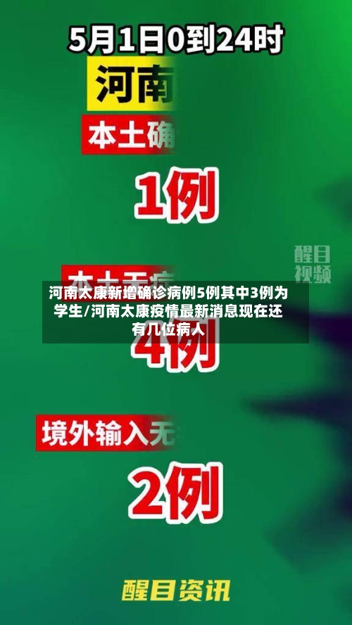 河南太康新增确诊病例5例其中3例为学生/河南太康疫情最新消息现在还有几位病人