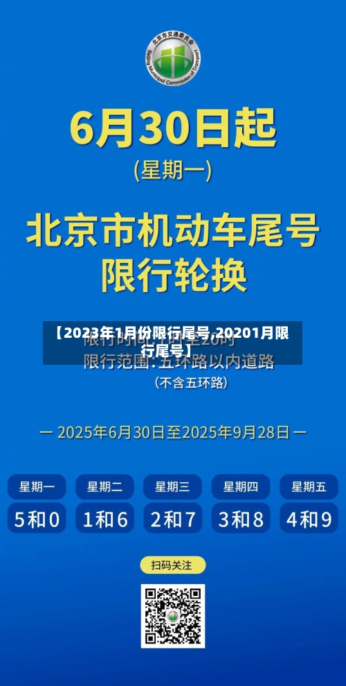 【2023年1月份限行尾号,20201月限行尾号】-第2张图片