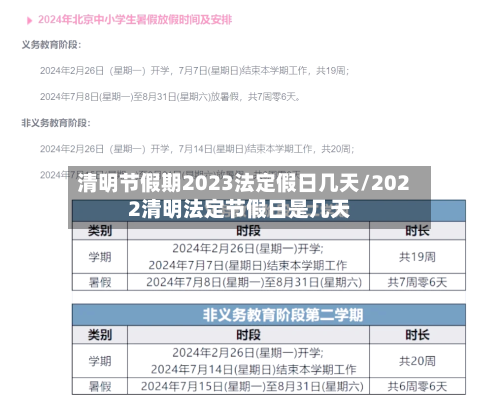 清明节假期2023法定假日几天/2022清明法定节假日是几天-第3张图片