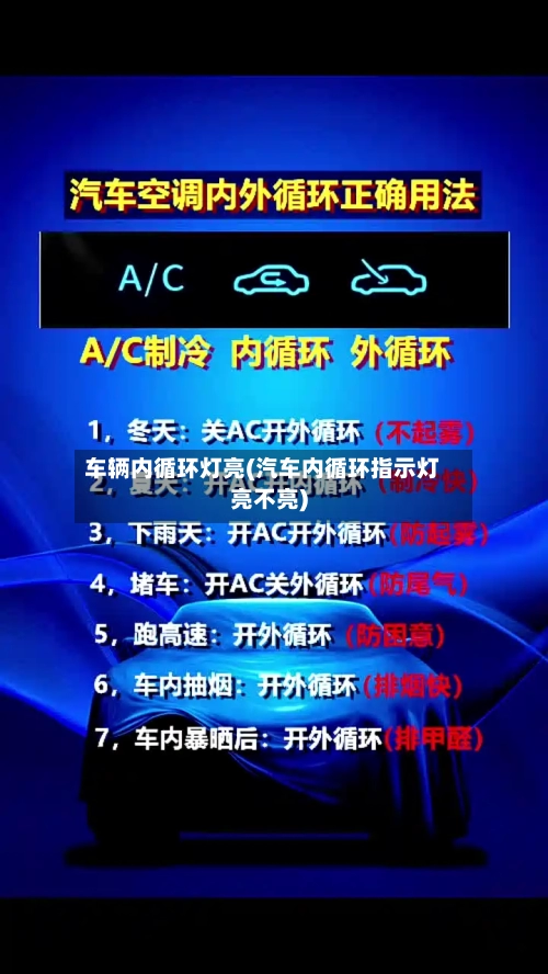 车辆内循环灯亮(汽车内循环指示灯亮不亮)-第2张图片