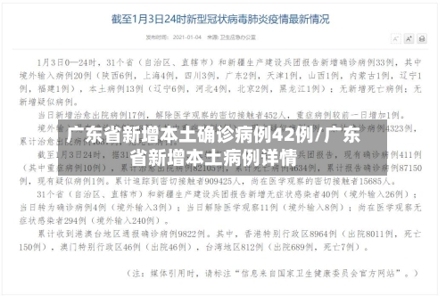 广东省新增本土确诊病例42例/广东省新增本土病例详情
