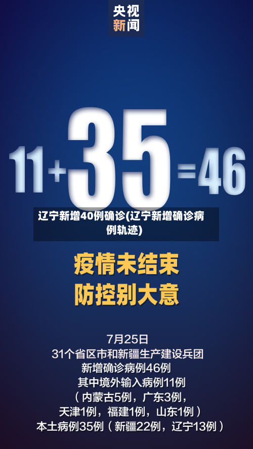 辽宁新增40例确诊(辽宁新增确诊病例轨迹)-第2张图片