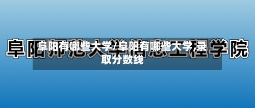 阜阳有哪些大学/阜阳有哪些大学,录取分数线