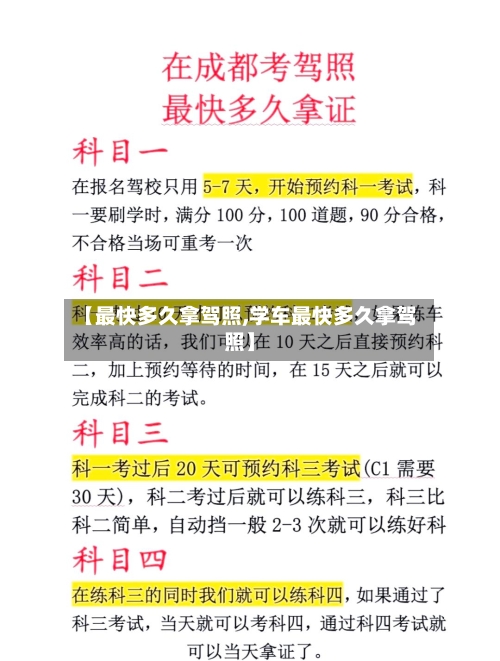 【最快多久拿驾照,学车最快多久拿驾照】