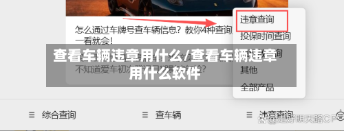查看车辆违章用什么/查看车辆违章用什么软件