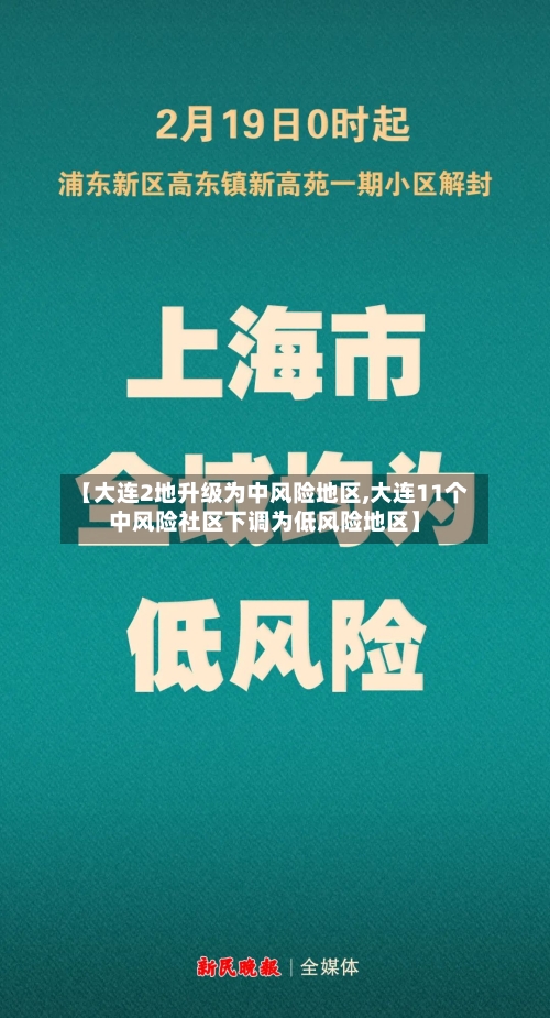 【大连2地升级为中风险地区,大连11个中风险社区下调为低风险地区】