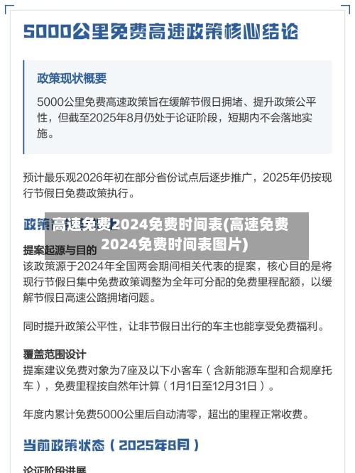 高速免费2024免费时间表(高速免费2024免费时间表图片)-第2张图片