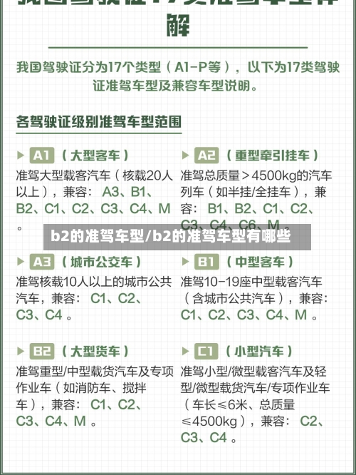 b2的准驾车型/b2的准驾车型有哪些