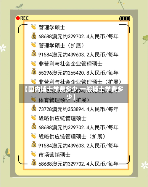 【国内博士学费多少,一般博士学费多少】-第3张图片