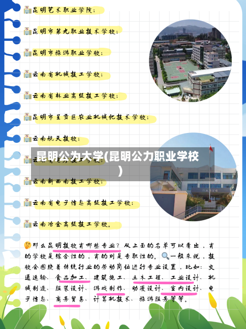 昆明公为大学(昆明公力职业学校)
