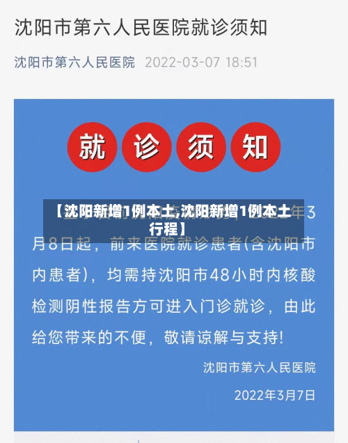 【沈阳新增1例本土,沈阳新增1例本土行程】-第3张图片