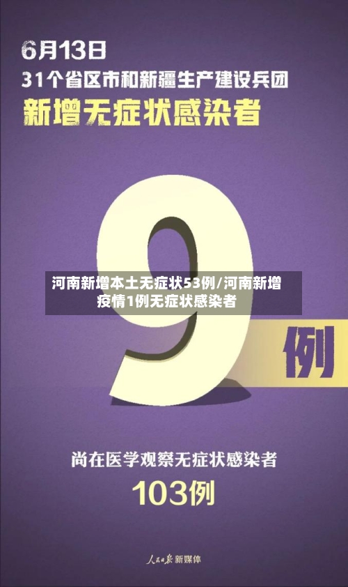 河南新增本土无症状53例/河南新增疫情1例无症状感染者