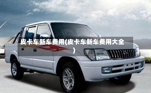 皮卡车新车费用(皮卡车新车费用大全)-第2张图片