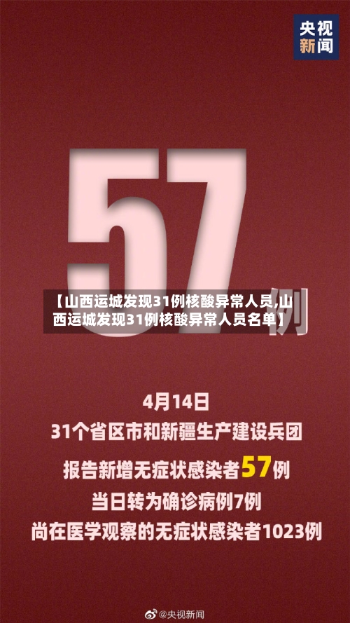 【山西运城发现31例核酸异常人员,山西运城发现31例核酸异常人员名单】
