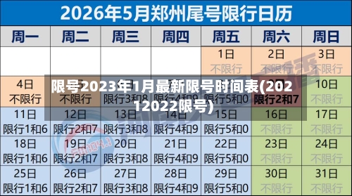 限号2023年1月最新限号时间表(20212022限号)