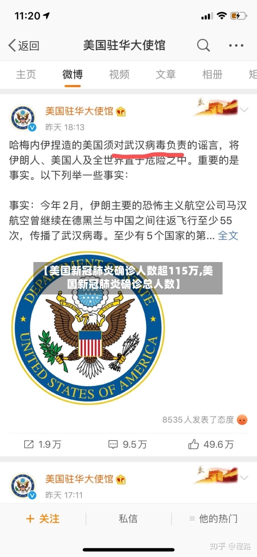【美国新冠肺炎确诊人数超115万,美国新冠肺炎确诊总人数】