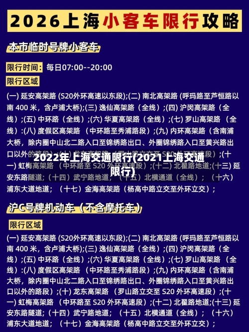 2022年上海交通限行(2021上海交通限行)