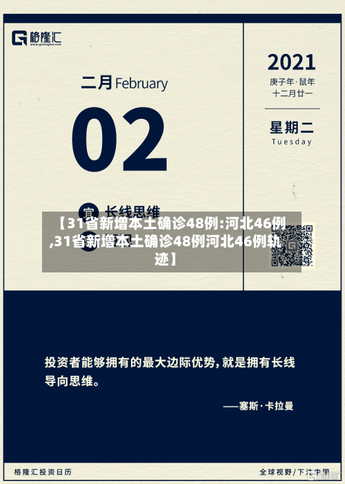 【31省新增本土确诊48例:河北46例,31省新增本土确诊48例河北46例轨迹】